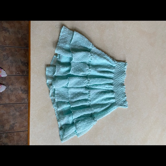 Altar’d State mint green aqua Swiss dot skirt sz small spring Easter - Picture 3 of 6